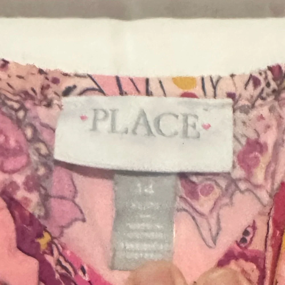 The Children's Place Pink Butterfly Print Romper size 14